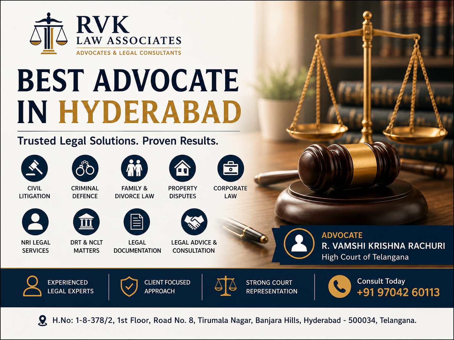 Best Advocate in Hyderabad – Trusted Legal Solutions by RVK Law Associates 1 Best Advocate in Hyderabad